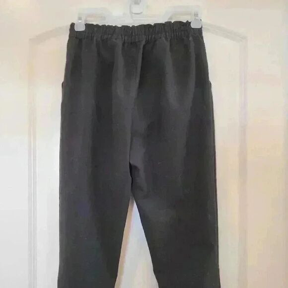 H&M Girl's Black Poly/Spandex Elastic Waistband Pants w Tie - Picture 8 of 9
